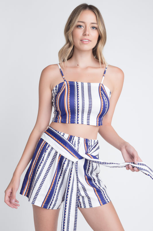 Unique Stripe Printed 2pc Set